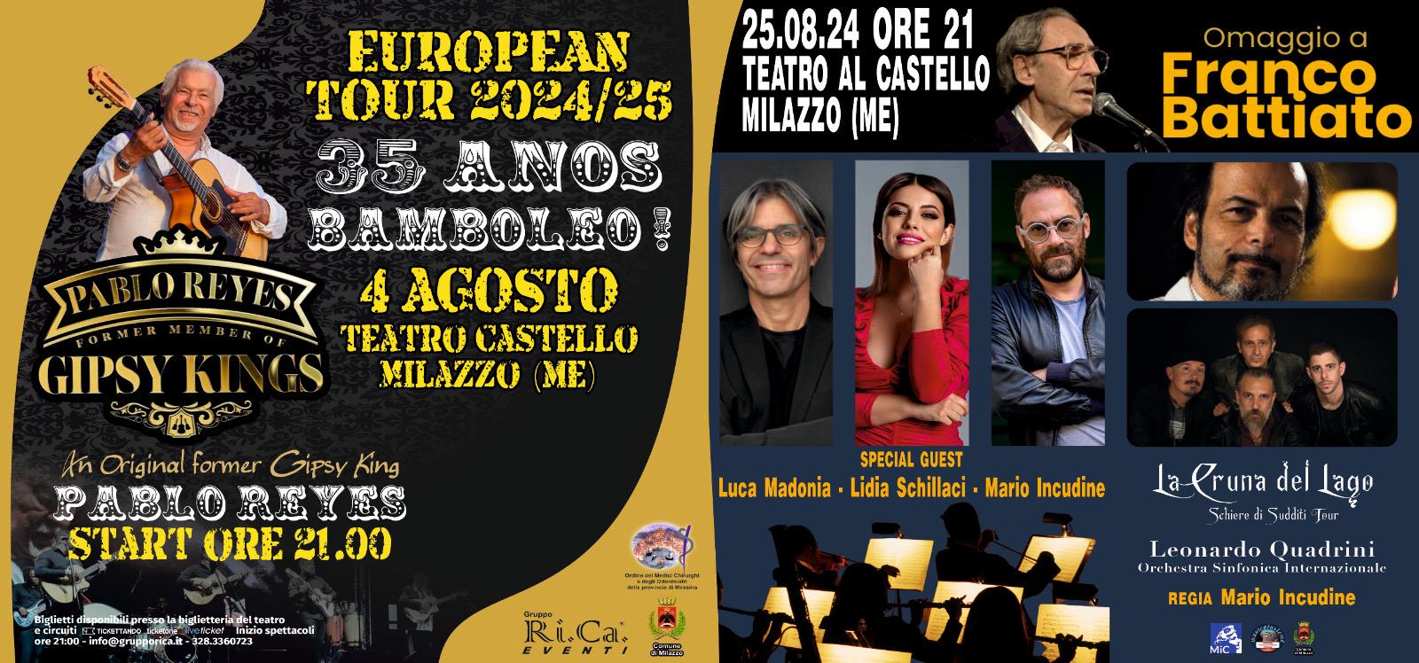 Eventi al Castello di Milazzo e agevolazioni agli iscritti su acquisto ticket per gli spettacoli