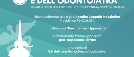 OMCeO Catania, sabato 27 “LA giornata del medico 2024”: giuramento d’Ippocrate per i giovani neolaureati, riconoscimenti, anniversari di laurea e Premio allo scienziato catanese Napoleone Ferrara