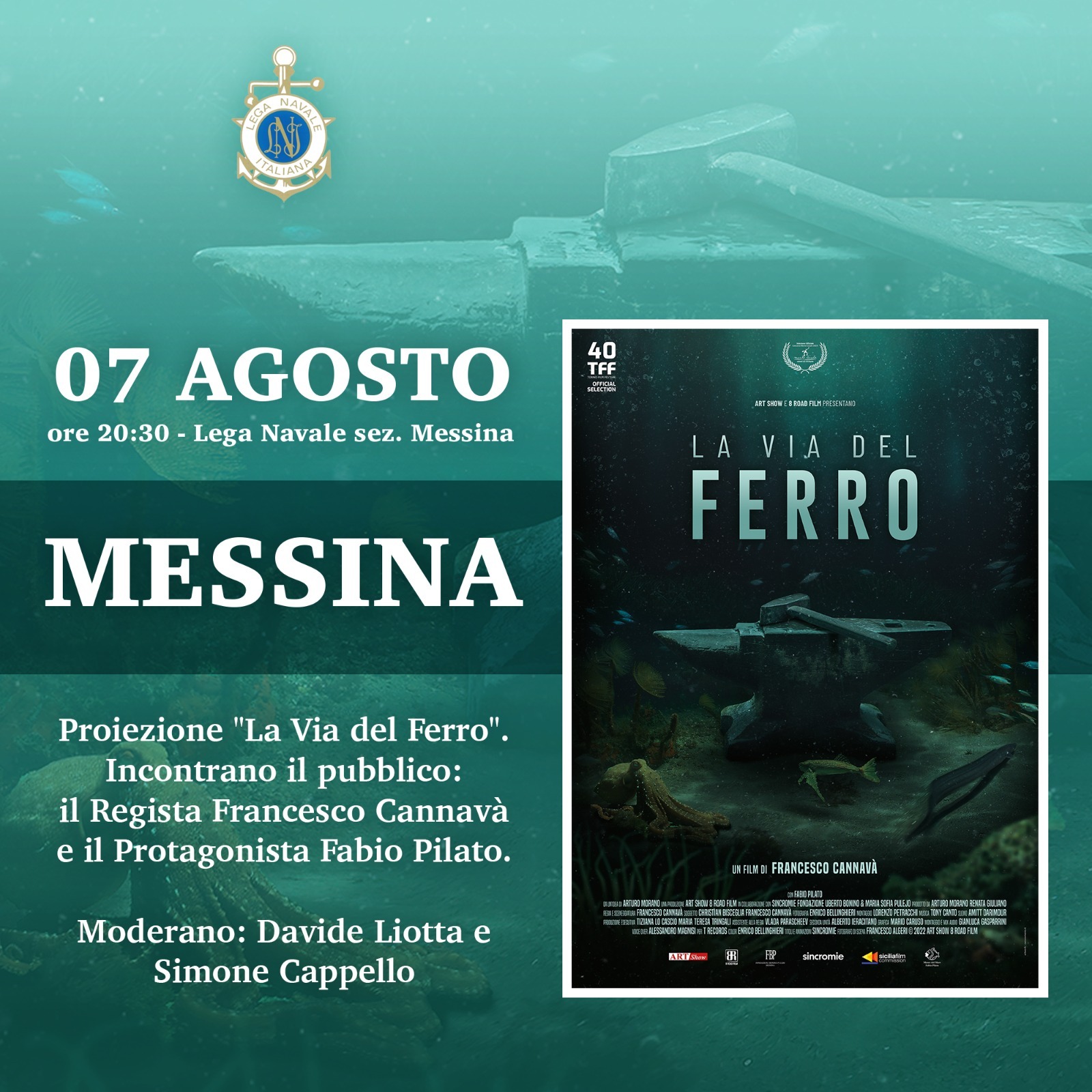 La via del ferro: sabato 7 agosto presentazione del docufilm alla Lega Navale di Messina