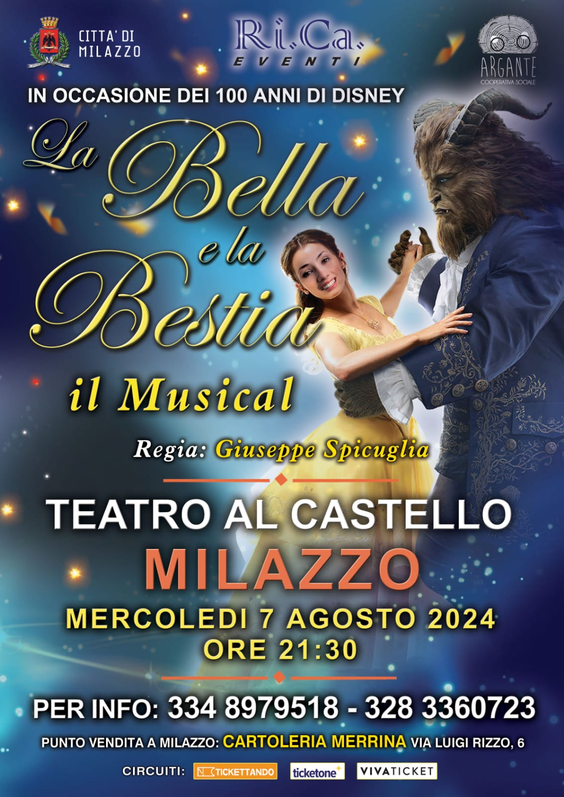 Agevolazioni agli iscritti su acquisto ticket spettacoli Estate 2024 Teatro Al Castello – Milazzo