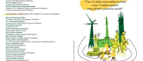 Giornata Mondiale della Salute Mentale: evento organizzato dal DSM dell’ASP di Messina presso il Centro Camelot alle 10 di giovedì 10 ottobre nell’area ex O.P. Mandalari. Presenti il direttore generale Giuseppe Cuccì e Pippo Rao direttore Dipartimento di Salute Mentale dell’ASP di Messina