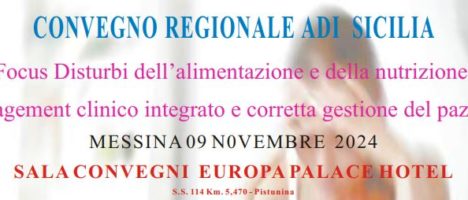 Il 9 novembre a Messina evento patrocinato dall’Ordine “Focus Disturbi dell’Alimentazione e della Nutrizione: management clinico integrato e corretta gestione del paziente”