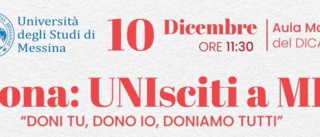 Il 10 dicembre evento “Dona: UNIsciti a ME” nell’Aula Magna del DICAM