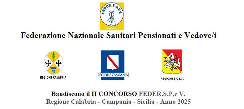 Concorso letterario Federazione Nazionale Sanitari Pensionati e Vedove/i (FEDER.S.P.e V.)