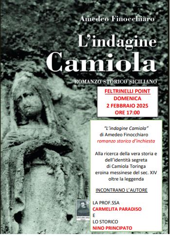 Il 2 febbraio presentazione del libro di Amedeo Finocchiaro “L’indagine Camiola” alla Feltrinelli Point