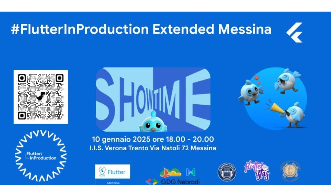 Google: innovazione tecnologica per app con l’evento Flutter Messina all’IIS Verona Trento organizzato dall’istituto scolastico, dall’ordine degli ingegneri, GDG Nebrodi e Women TechMakers. Partecipazione di Carlo Lucera, co-administrator di Flutter Italia Developers Community